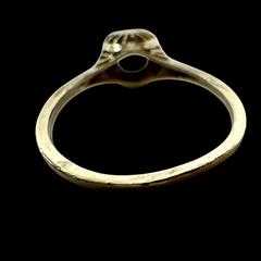14K Yellow Gold Clear Stone Ring Sz: 6 - 1.5G!